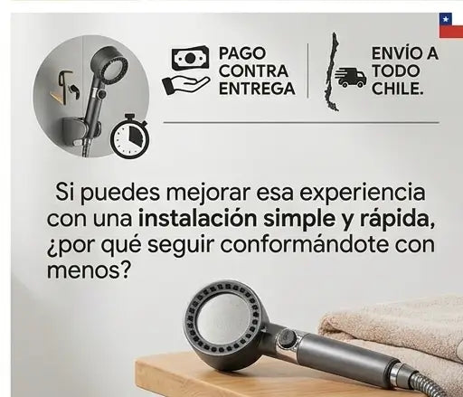 AQUAFORCE™ Cabezal de Ducha Alta Presión con Filtro Integrado