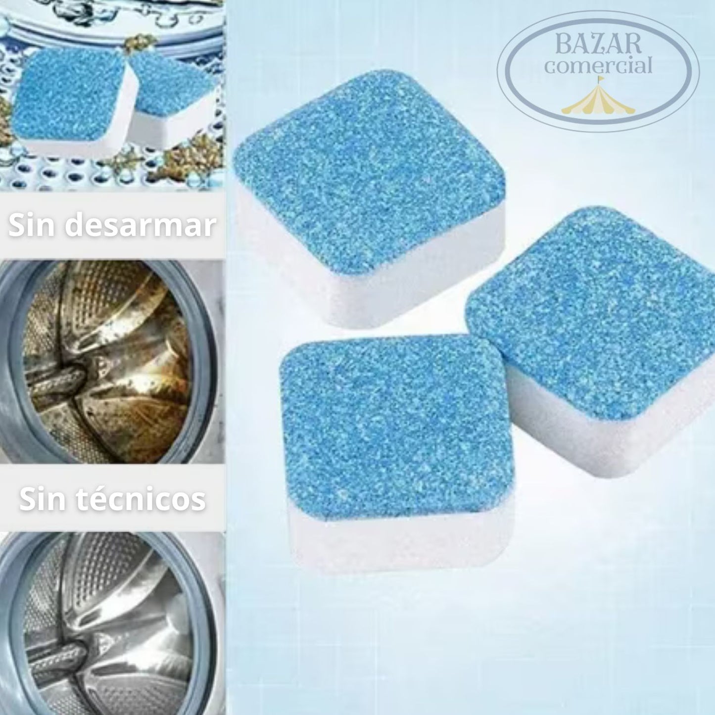 Pastillas de limpieza para lavadora