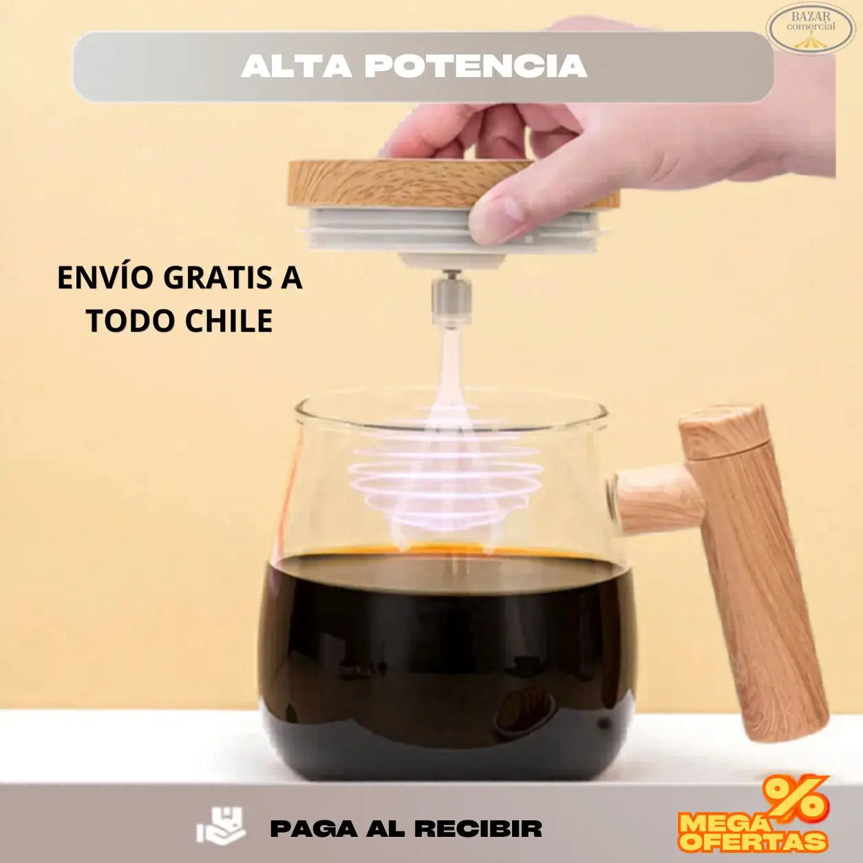 MixCup® - Taza Autoagitadora Portátil, Automática y Sin Esfuerzo