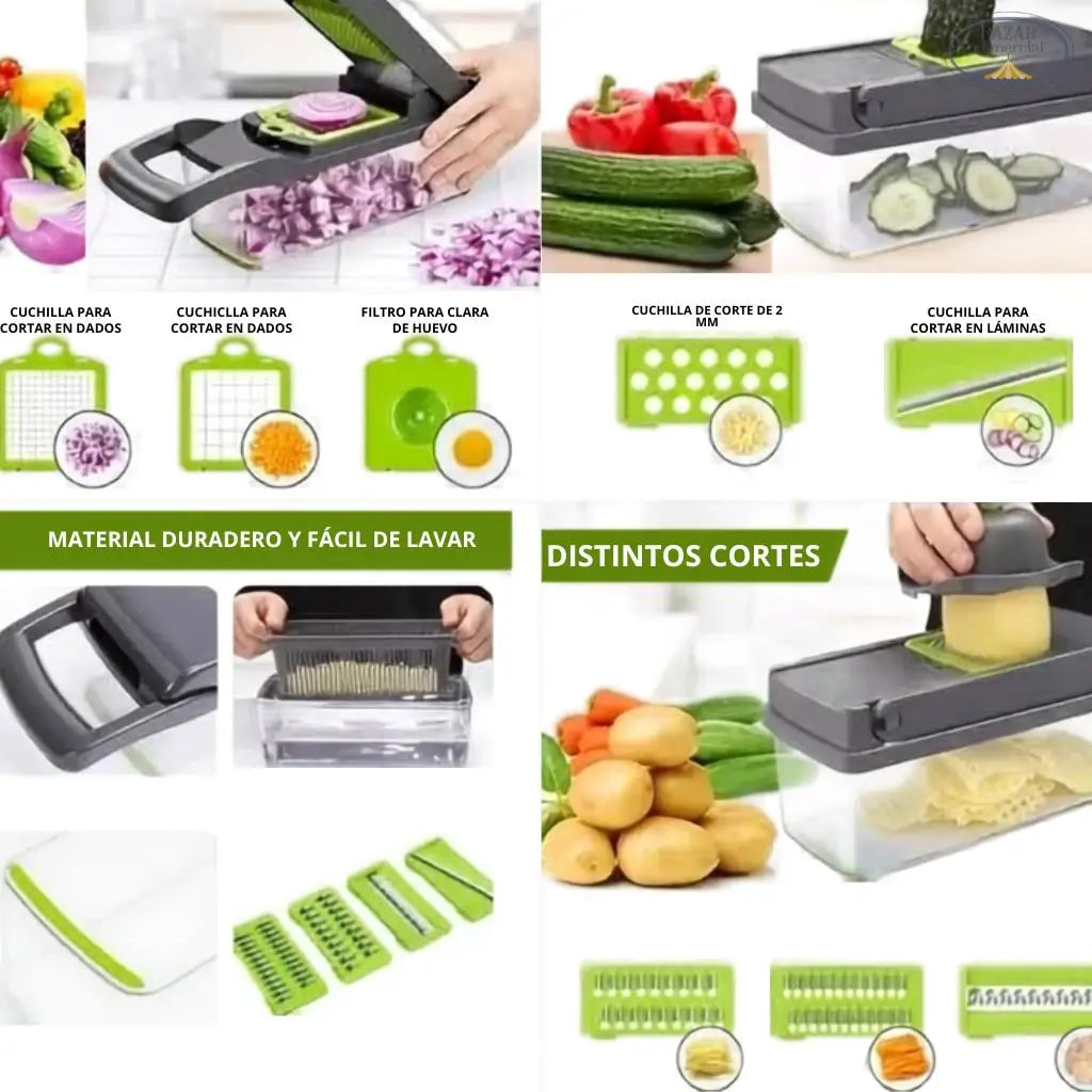 Picadora Multifuncional de Alimentos 14 en 1 Hero™ ⚡