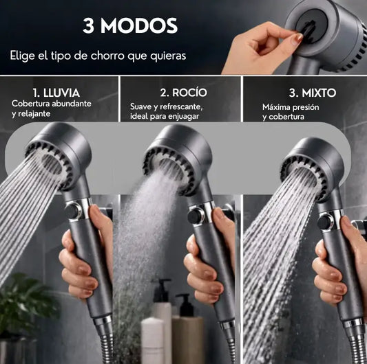 AQUAFORCE™ Cabezal de Ducha Alta Presión con Filtro Integrado