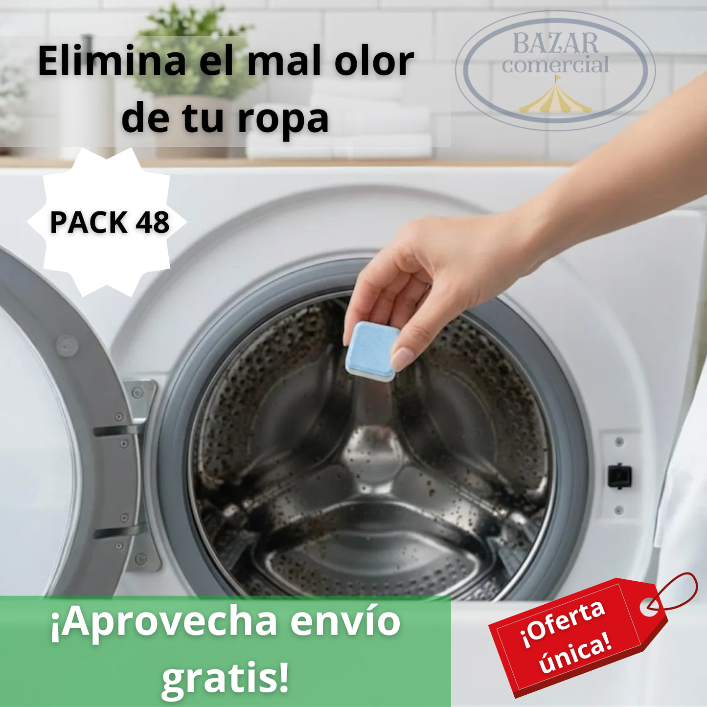 Pastillas de limpieza para lavadora